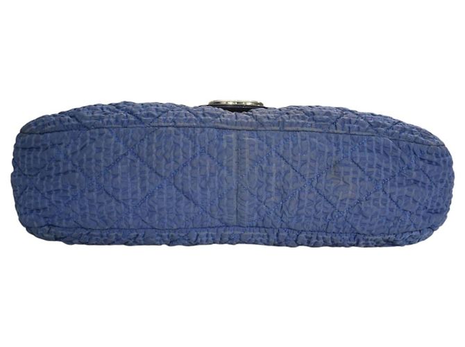 Borsa a spalla matelassé Chanel Blu Denim - vista 7