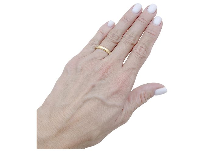 Autre Marque Gelbgold-Bandring, drei Diamanten. - Ansicht 5