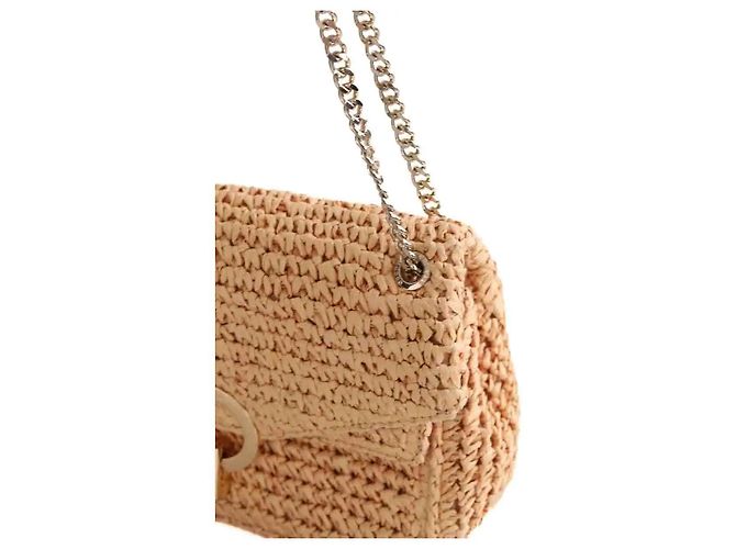Bolsa de ombro Sandro em vime bege - vista 2