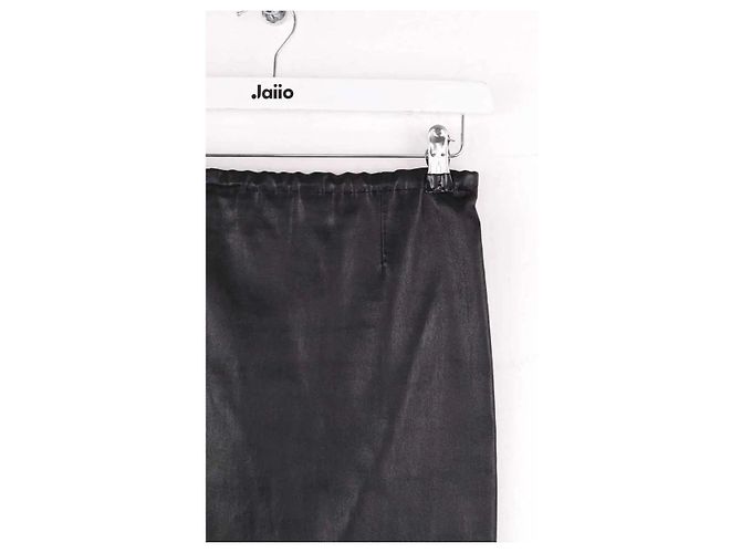 Minifalda de cuero negra Stouls - vista 2