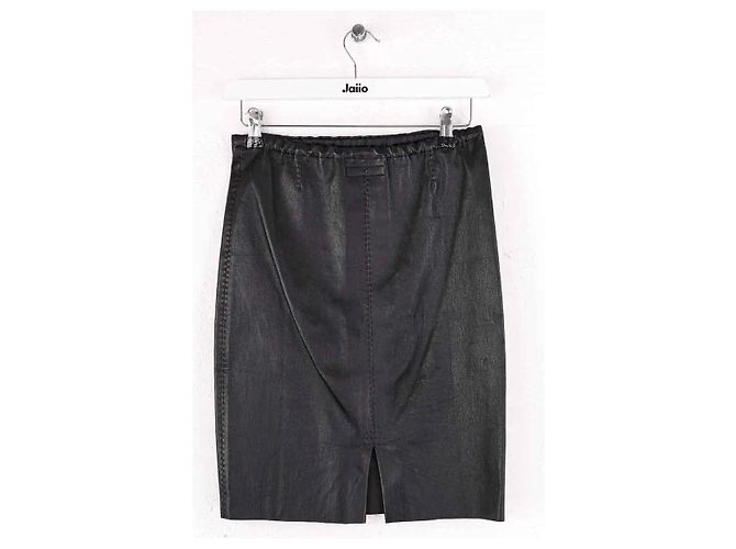Minifalda de cuero negra Stouls - vista 3
