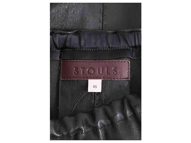 Minifalda de cuero negra Stouls - vista 5
