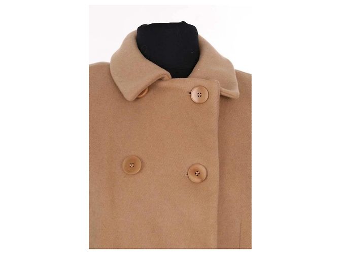 Capa Maje de lana beige - vista 2