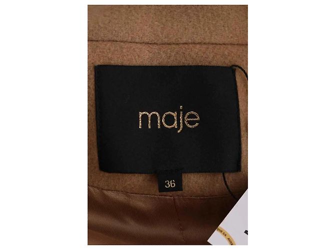Capa Maje de lana beige - vista 5