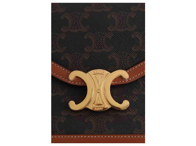 Céline Borsa a tracolla Triomphe Maillon Chain marrone - vista 4
