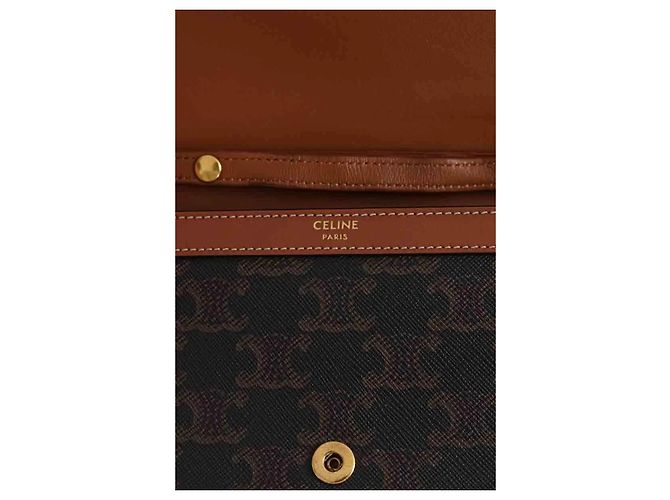 Céline Borsa a tracolla Triomphe Maillon Chain marrone - vista 5