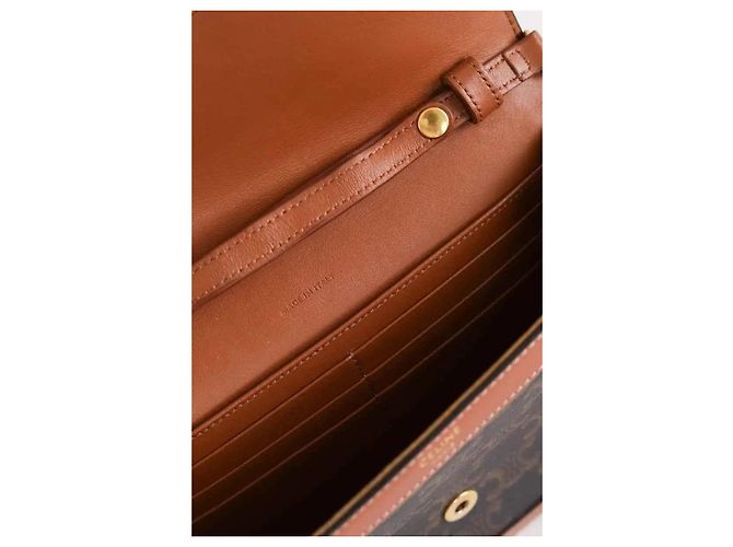 Céline Borsa a tracolla Triomphe Maillon Chain marrone - vista 6