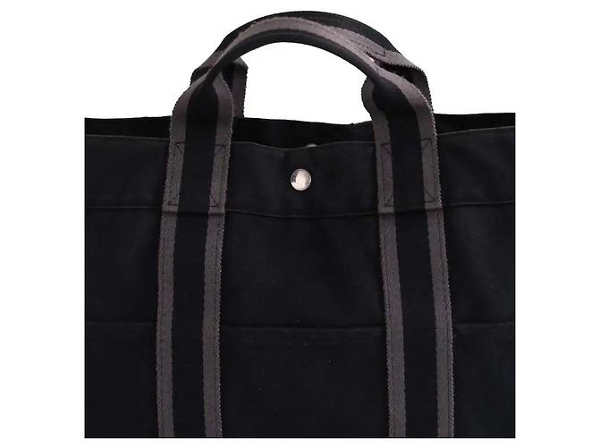 Hermès Borsa Tote Toto in tessuto nera - vista 2
