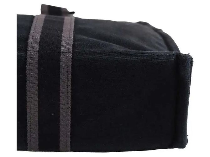 Hermès Borsa Tote Toto in tessuto nera - vista 5