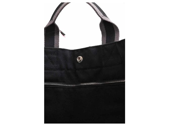 Hermès Borsa Tote Toto in tessuto nera - vista 6