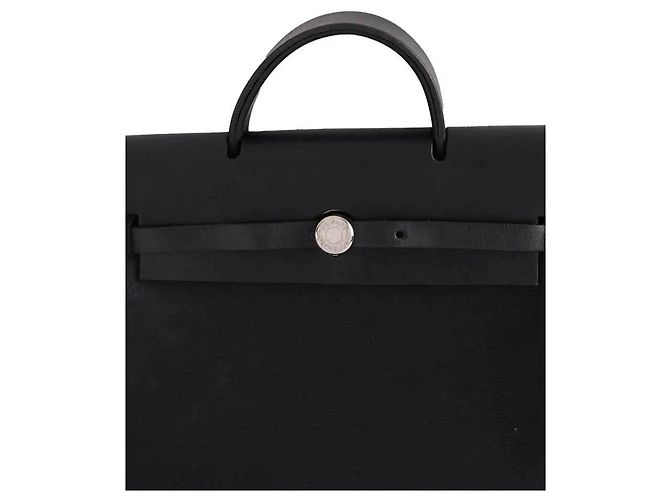 Borsa a mano Hermès Herbag nera in pelle - vista 2