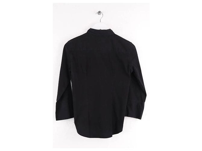 Camicia Burberry in cotone nera - vista 3