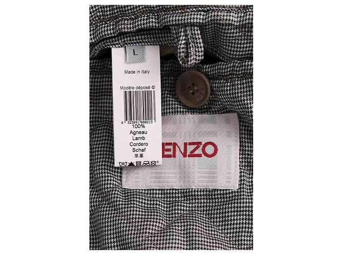 Abrigo Kenzo de cuero marrón - vista 5