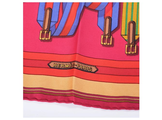 Pañuelo Gavroche Hermès "Les Sangles" - vista 4