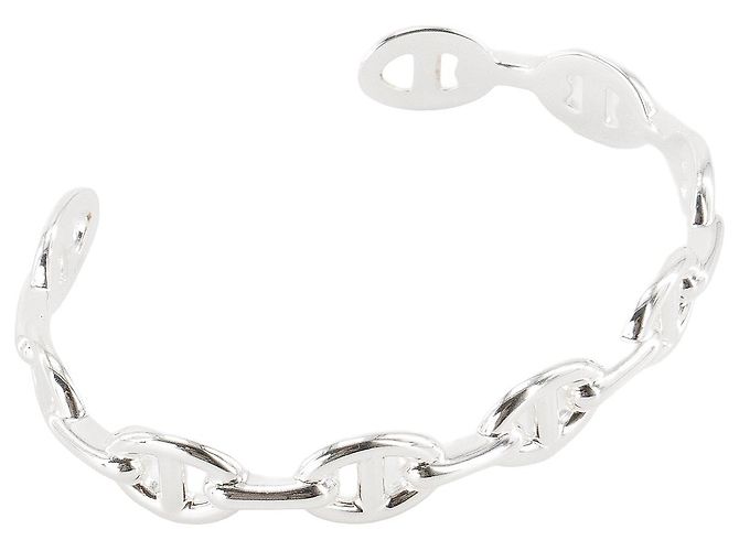 HERMES - Bracciale Rigido Chaîne d'ancre Enchaînée modello medio Hermès in argento - vista 2