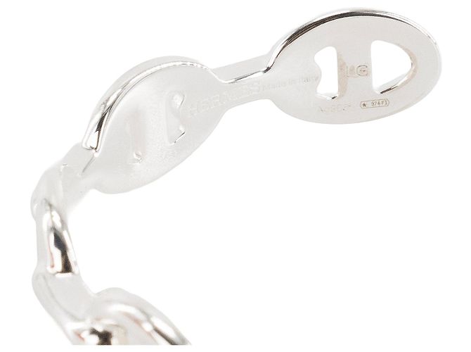 HERMES - Bracciale Rigido Chaîne d'ancre Enchaînée modello medio Hermès in argento - vista 3