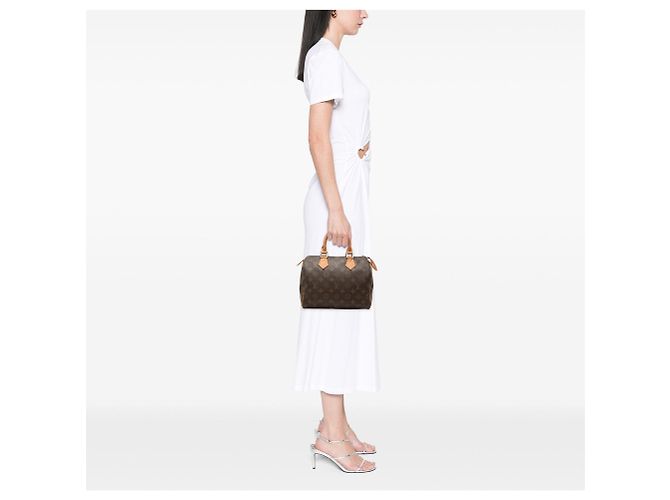 Borsa Boston Louis Vuitton Monogram Speedy 25 Marrone - vista 6