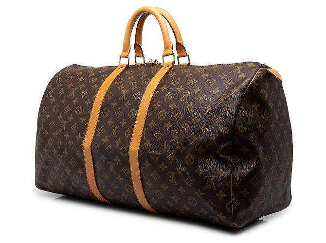 Borsa da viaggio Louis Vuitton Monogram Keepall 55 Marrone - vista 2