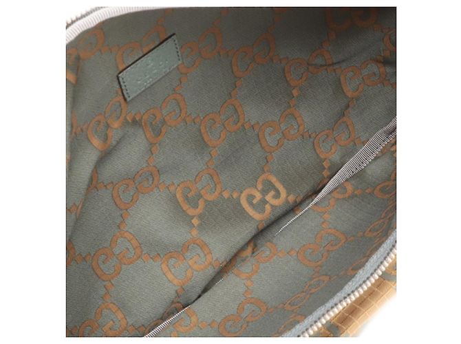 Borsello da cintura Gucci GG in nylon ripstop marrone - vista 3