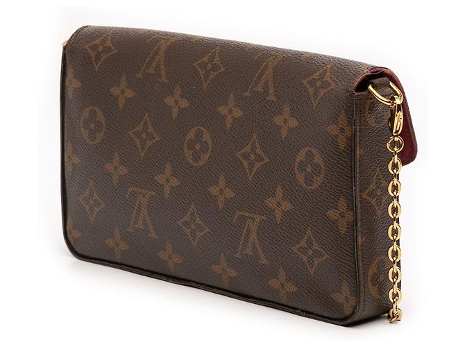 Pochette Félicie Borsa a tracolla Louis Vuitton Monogram Pochette Felicie Marrone - vista 2