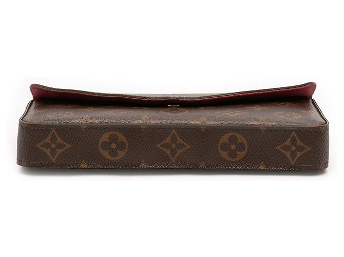 Pochette Félicie Borsa a tracolla Louis Vuitton Monogram Pochette Felicie Marrone - vista 3