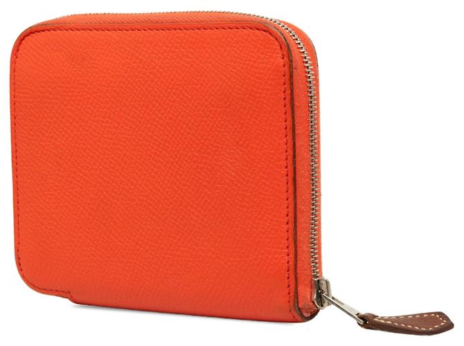 Cartera compacta Orange Hermès Epsom Silk In Small Wallets - vista 2