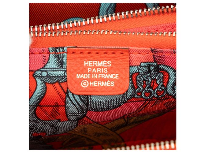 Cartera compacta Orange Hermès Epsom Silk In Small Wallets - vista 5