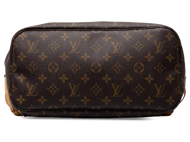 Borsa Tote Louis Vuitton Monogram Neverfull MM Marrone - vista 3