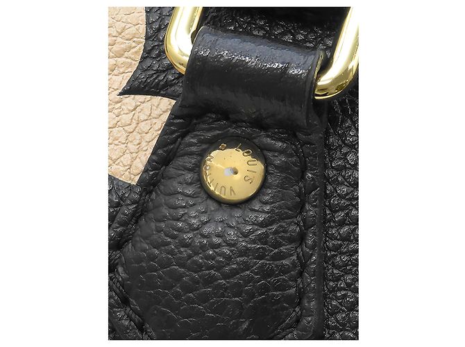Borsa Satchel Louis Vuitton Bicolor Monogram Empreinte Giant Papillon BB Nera - vista 10