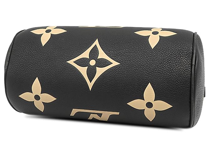 Borsa Satchel Louis Vuitton Bicolor Monogram Empreinte Giant Papillon BB Nera - vista 3