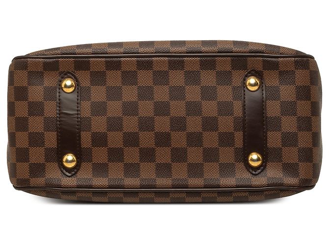 Borsa Louis Vuitton Damier Ebene Cabas Rosebery Marrone - vista 3