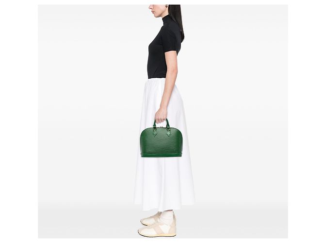 Borsa Louis Vuitton Epi Alma PM Verde - vista 6
