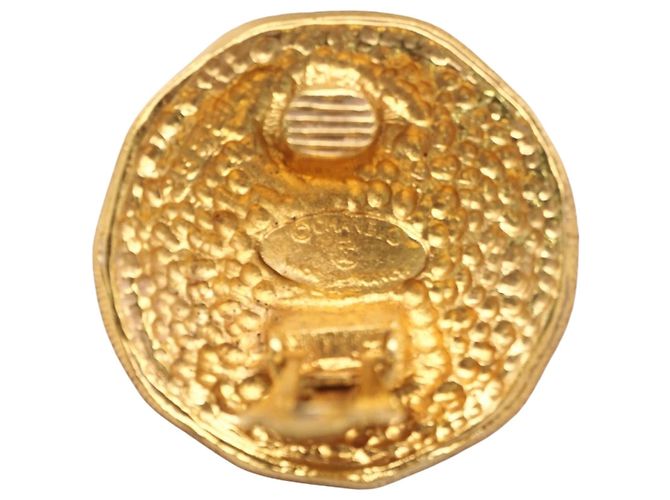 Orecchini a clip rotondi Chanel CC placcati in oro - vista 5