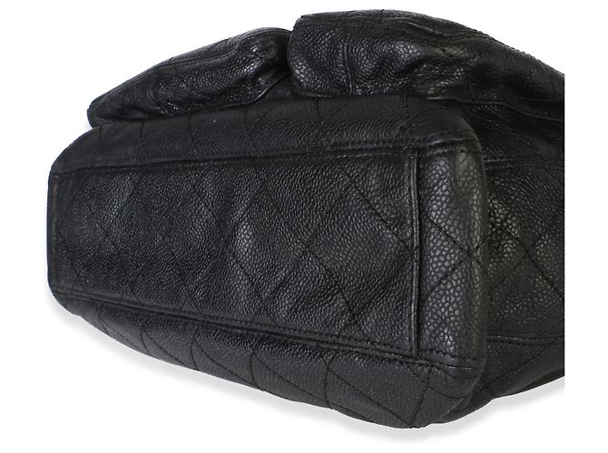 Chanel Vintage Gesteppte Caviar Leder Tote mit Doppeltasche - Ansicht 5