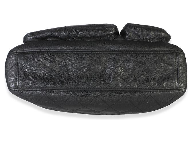 Chanel Vintage Gesteppte Caviar Leder Tote mit Doppeltasche - Ansicht 6