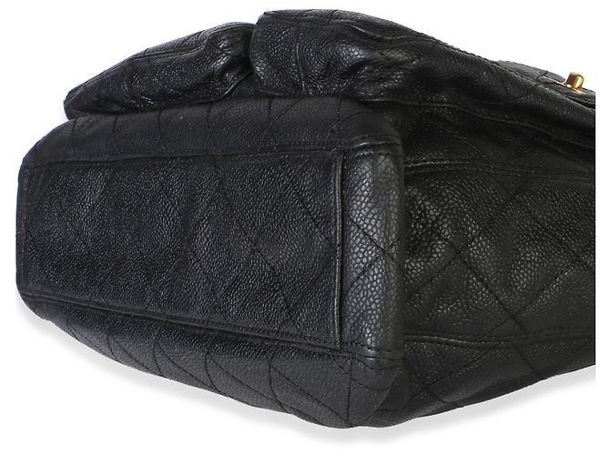 Chanel Vintage Gesteppte Caviar Leder Tote mit Doppeltasche - Ansicht 7