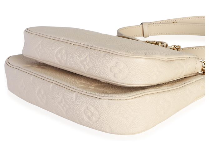Louis Vuitton Cream Giant Monogram Empreinte Multi Pochette Accessoires - vista 6
