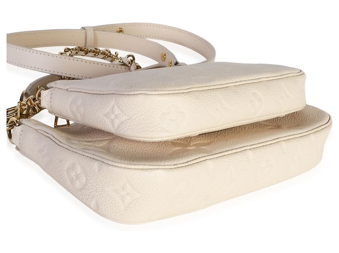 Louis Vuitton Cream Giant Monogram Empreinte Multi Pochette Accessoires - vista 7