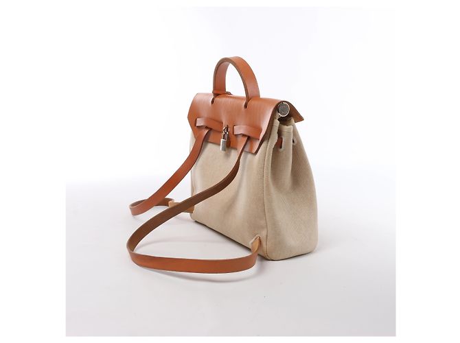 Zaino Hermès Herbag Ado PM Twirl Ash x Vash Hunter in Beige×Brown D: 2000 - vista 18