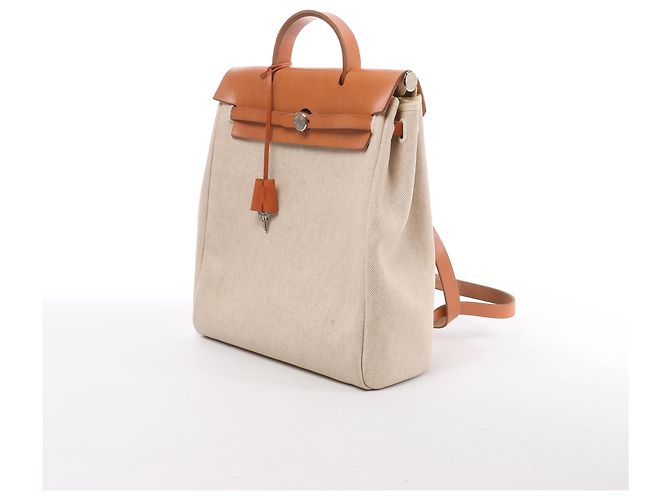 Zaino Hermès Herbag Ado PM Twirl Ash x Vash Hunter in Beige×Brown D: 2000 - vista 2