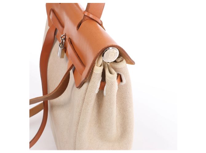 Zaino Hermès Herbag Ado PM Twirl Ash x Vash Hunter in Beige×Brown D: 2000 - vista 4