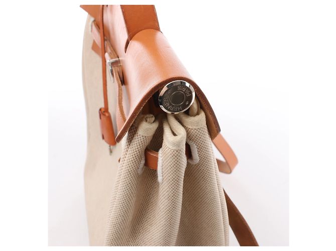 Zaino Hermès Herbag Ado PM Twirl Ash x Vash Hunter in Beige×Brown D: 2000 - vista 5