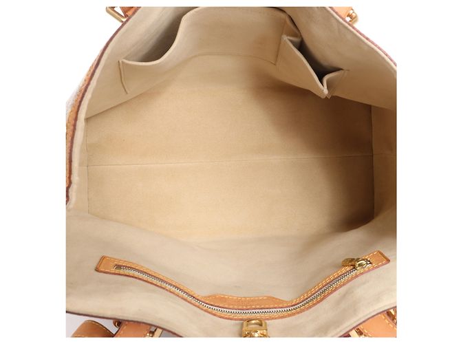 Borsa a tracolla Louis Vuitton Hampstead MM Damier Azur in Beige N51206 - vista 9