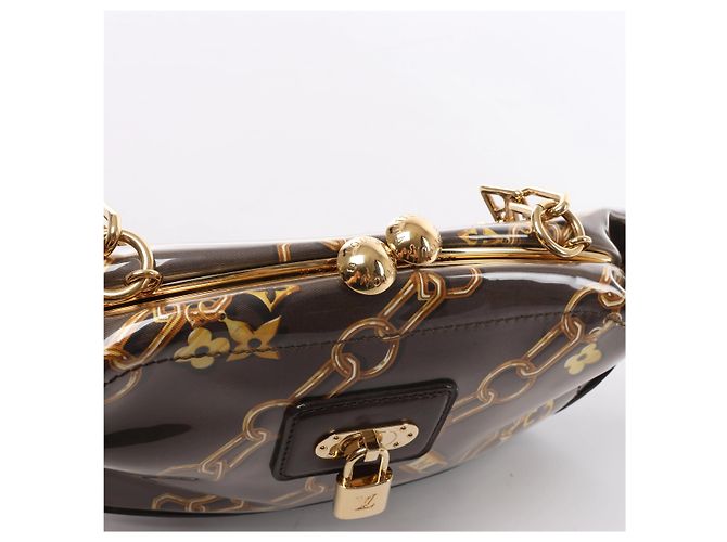 Louis Vuitton Fermoir Monogram Charm Vinyl x Leather Shoulder Bag in Brown M95155 - vista 10
