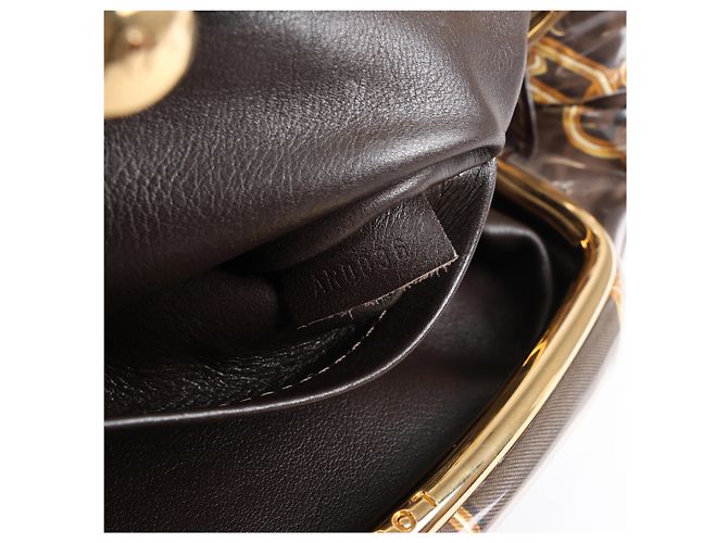 Louis Vuitton Fermoir Monogram Charm Vinyl x Leather Shoulder Bag in Brown M95155 - vista 13