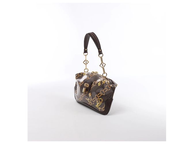 Louis Vuitton Fermoir Monogram Charm Vinyl x Leather Shoulder Bag in Brown M95155 - vista 2