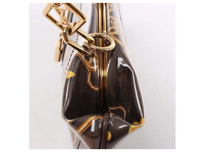 Louis Vuitton Fermoir Monogram Charm Vinyl x Leather Shoulder Bag in Brown M95155 - vista 5