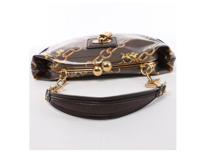 Louis Vuitton Fermoir Monogram Charm Vinyl x Leather Shoulder Bag in Brown M95155 - vista 6
