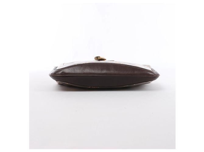 Louis Vuitton Fermoir Monogram Charm Vinyl x Leather Shoulder Bag in Brown M95155 - vista 7
