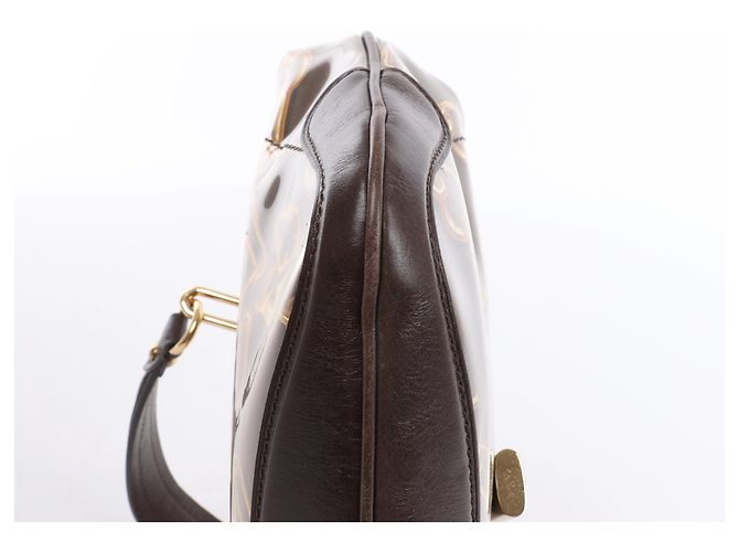 Louis Vuitton Fermoir Monogram Charm Vinyl x Leather Shoulder Bag in Brown M95155 - vista 8